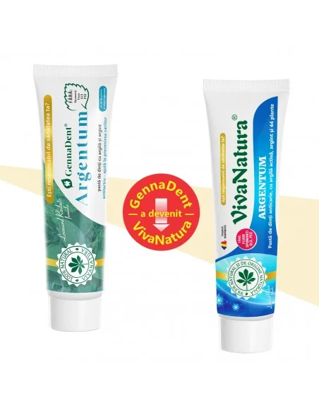 Pasta dinti GennaDent Argentum 150ml Viva Natura