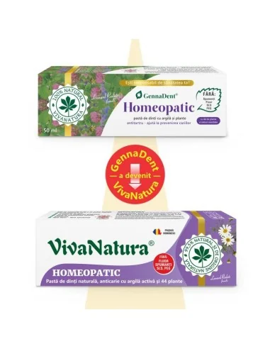 Pasta dinti GennaDent Homeopatic 50ml Viva Natura