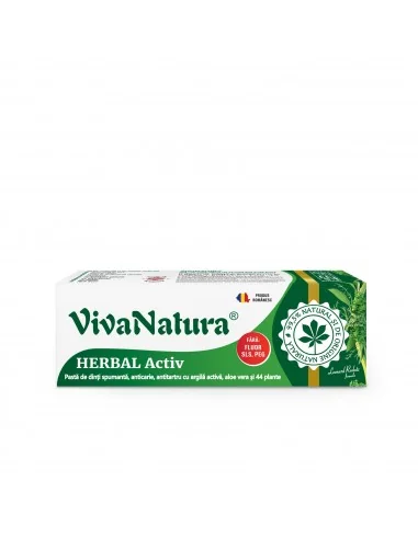 Pasta dinti spumanta GennaDent Herbal 50ml Viva...