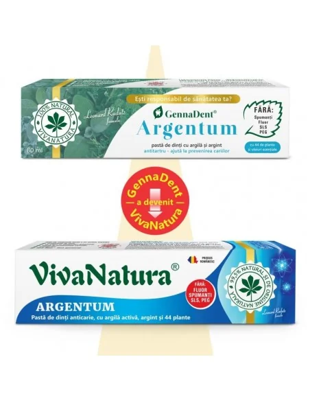 Pasta dinti spumanta GennaDent Herbal 80ml Viva Natura