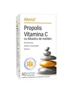 Propolis Vitamina C cu Albastru de Metilen 40 cpr Alevia - Plantilia