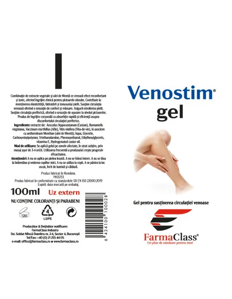 Venostim Gel 100ml FarmaClass - Plantilia