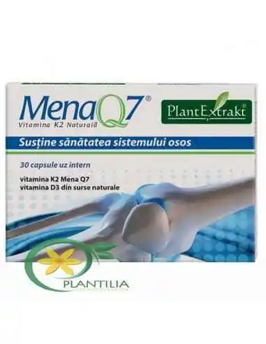 Mena Q7 Vitamina K2 Naturala 30 cps PlantExtrakt, REMEDII NATURISTE