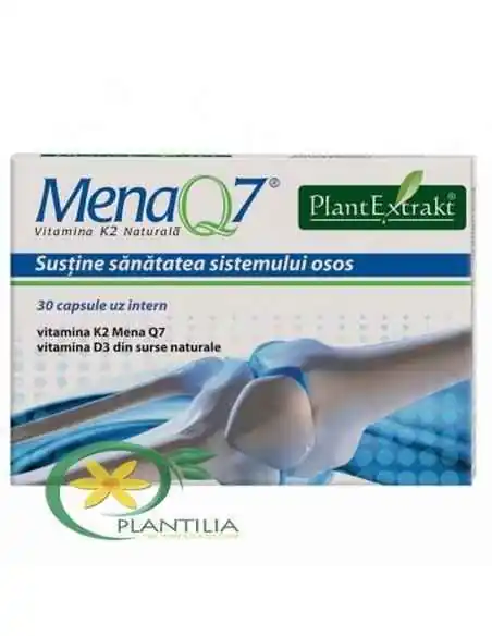 Mena Q7 Vitamina K2 Naturala 30 cps PlantExtrakt, REMEDII NATURISTE