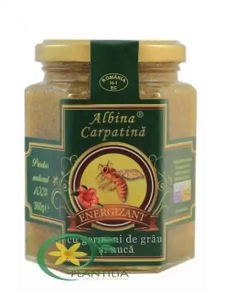 Miere cu germeni de grau si nuca Energizant 360 g Albina Carpatina, REMEDII NATURISTE