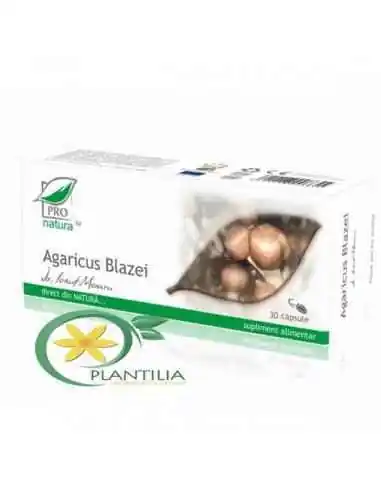 Agaricus Blazei 30 cps Pro Natura, REMEDII NATURISTE