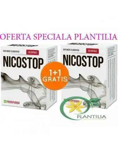 Nicostop 30 cps Pachet 1+1 GRATUIT Parapharm, REMEDII NATURISTE