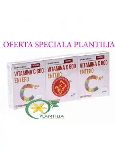 Vitamina C 600 Entero 30 cps Pachet 2+1 GRATUIT Parapharm, VITAMINE SI MINERALE