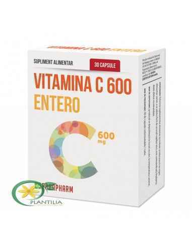 Vitamina C 600 Entero 30 cps Parapharm, VITAMINE SI MINERALE