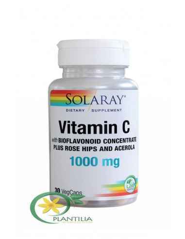 Vitamin C 1000mg 30 cps Solaray, VITAMINE SI MINERALE