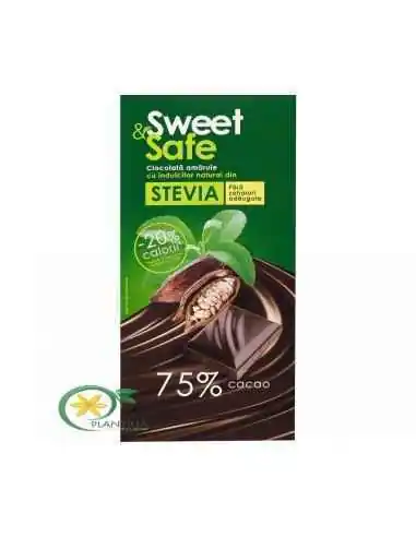 Ciocolata amaruie fara zahar 90g Sweet&Safe, Terapia Diabetului