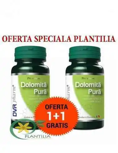 Dolomită Pură 60 cps 1+1 GRATUIT DVR Pharm, VITAMINE SI MINERALE