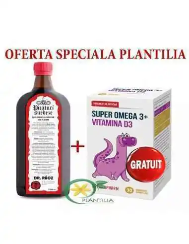 Picaturi suedeze Bitter Bano 100ml + Super Omega 3 si Vitamina D3 30 cps GRATIS Parafarm, VITAMINE SI MINERALE