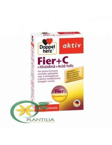 Fier + C + Histidina + Acid Folic 30 cpr DoppelHertz, Stres