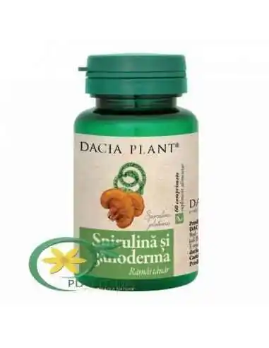 Spirulina si Ganoderma 60 cpr Dacia Plant, REMEDII NATURISTE