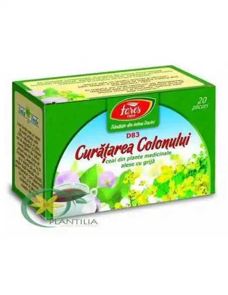 Ceai Curatarea Colonului  20 plicuri Fares, REMEDII NATURISTE
