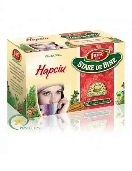 Ceai Hapciu 20 plicuri Fares, REMEDII NATURISTE