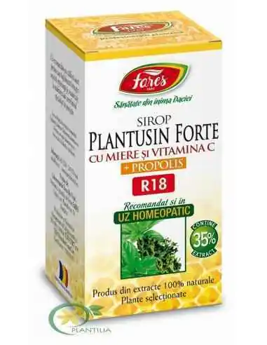 Sirop Plantusin Forte cu Miere si Propolis 100 ml Fares, SIROPURI