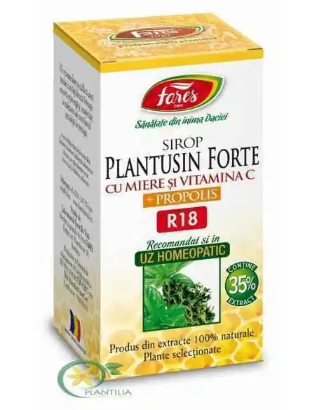 Sirop Plantusin Forte cu Miere si Propolis 100 ml Fares, SIROPURI