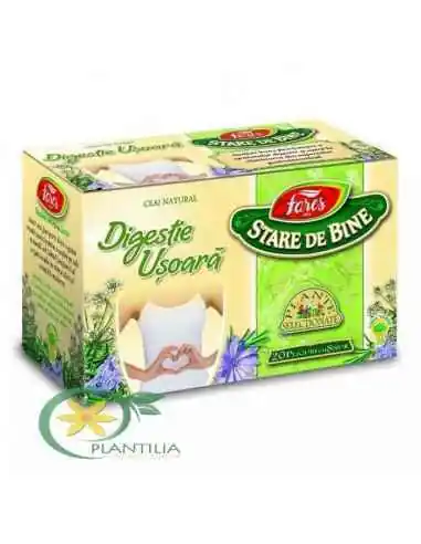 Ceai Digestie Usoara 20 plicuri Fares, REMEDII NATURISTE