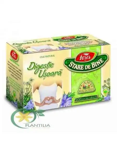 Ceai Digestie Usoara 20 plicuri Fares, REMEDII NATURISTE