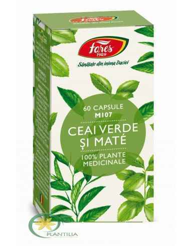 Ceai Verde si Mate (Antioxidant) M107 60 cps Fares, REMEDII NATURISTE