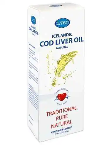 Cod Liver Oil Natural 240 ml Lysi, VITAMINE SI MINERALE