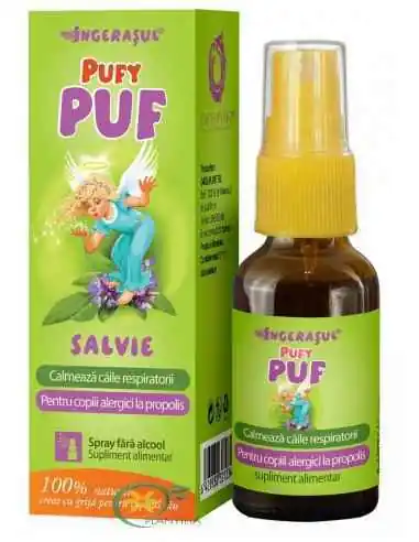 Pufy Puf Salvie Spray 20 ml Ingerasul, TINCTURI FARA ALCOOL