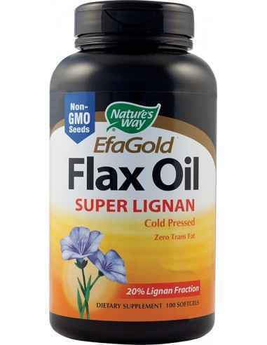 Flax Oil Super Lignan (acizi grasi Omega-3/6/9) 100 capsule moi Nature's Way, Tulburari Hormonale