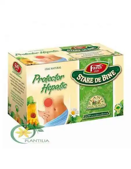 Ceai Protector Hepatic 20 plicuri Fares, REMEDII NATURISTE