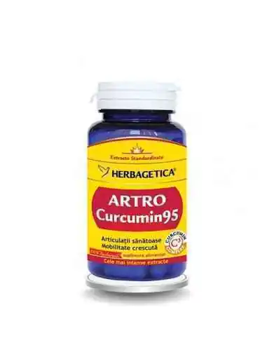 Artro+ Curcumin 95 60 cps Herbagetica, REMEDII NATURISTE