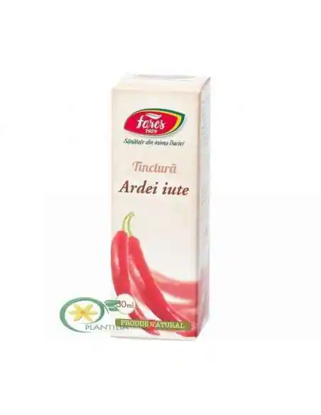 Tinctura Ardei Iute 30ml Fares, TINCTURI CU ALCOOL
