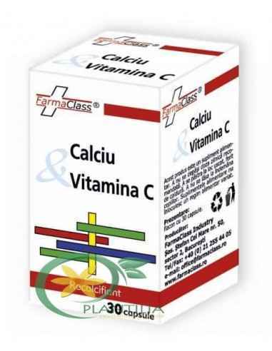 Calciu si Vitamina C 30cps FarmaClass, VITAMINE SI MINERALE