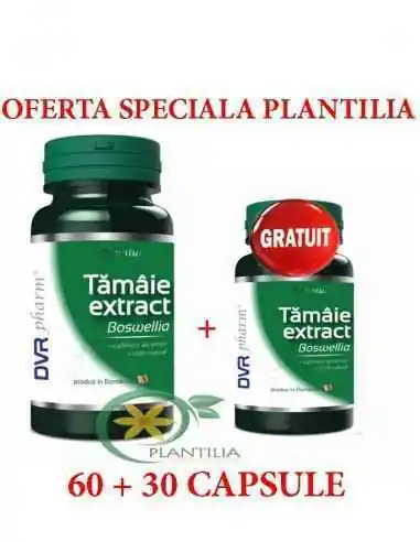 Tamaie Extract Boswellia 60 + 30 cps GRATUIT DVR Pharm, REMEDII NATURISTE