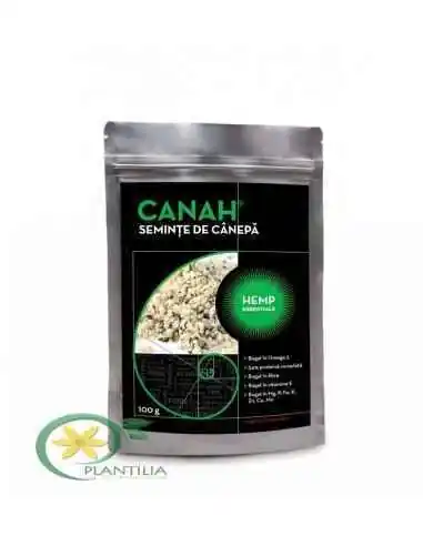 SEMINŢE DE CÂNEPĂ DECORTICATE 100 g  CANAH, Tulburari Hormonale