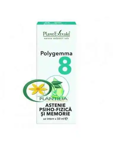 Polygemma 8 Astenie si Memorie 50ml PlantExtrakt, Stres