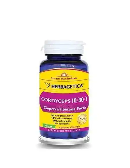Cordyceps Ciuperca Tibetana Forte 60 capsule, VITAMINE SI MINERALE