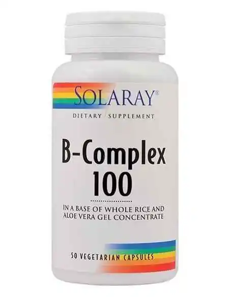 B-Complex 100 50 capsule vegetale Solaray, VITAMINE SI MINERALE