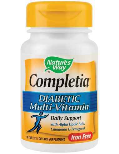 Completia Diabetic Multi-Vitamin (fara fier) 30tb Nature's Way, VITAMINE SI MINERALE