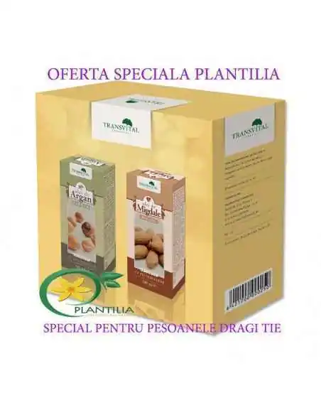 Ulei Argan 100ml+Ulei de Migdale dulci 100 ml Transvital, ULEIURI VEGETALE