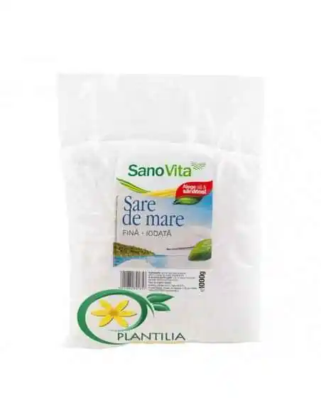 Sare de Mare Fina Iodata 1kg Sanovita, REDUCERI