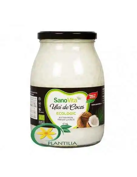 Ulei de Cocos Ecologic 1l SanoVita, ULEIURI VEGETALE