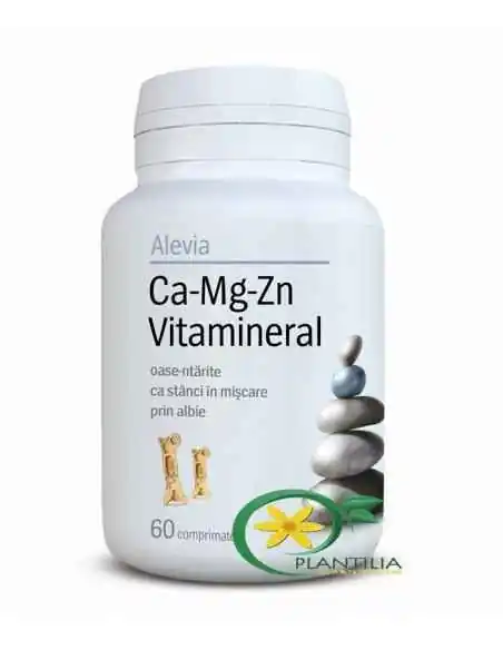 Calciu Magneziu Zinc Vitamineral 60 cpr Alevia, VITAMINE SI MINERALE
