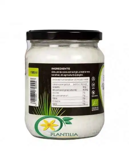 Ulei de Cocos Ecologic 500 ml SanoVita, ULEIURI VEGETALE