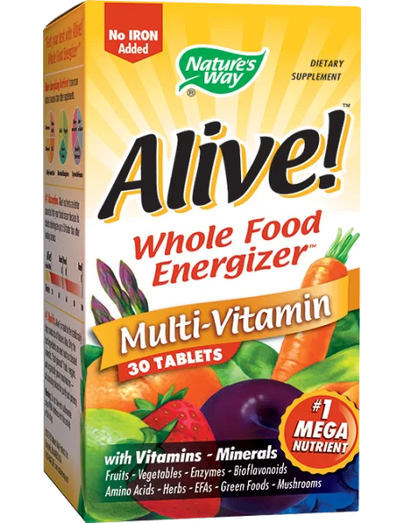 Alive!™ (fara fier adaugat) 30 tablete Nature's Way, VITAMINE SI MINERALE
