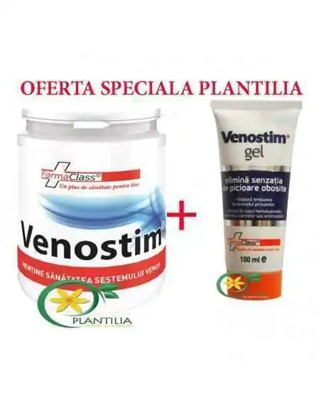 Venostim 120 cps + Venostim Gel FarmaClass, REMEDII NATURISTE