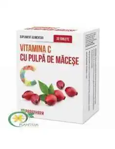 Vitamina C Pulpa de Macese 30 cpr Parapharm, VITAMINE SI MINERALE