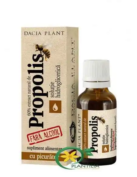 Tinctura Propolis fara alcool 20ml Dacia Plant, TINCTURI FARA ALCOOL