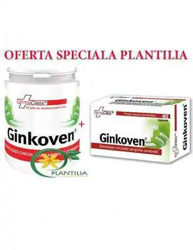 Ginkoven 120 cps + Ginkoven 40 cps  FarmaClass, Sistemul nervos