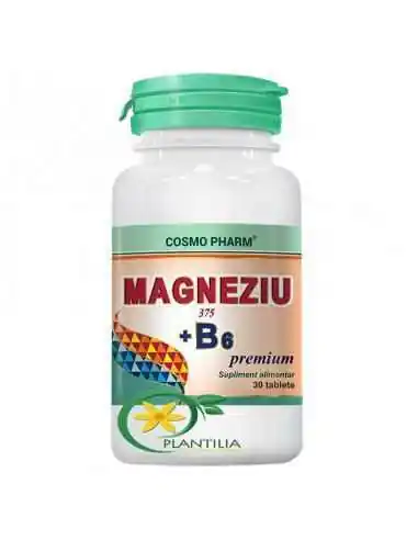 Magneziu 375 + B6 30 tablete CosmoPharm, VITAMINE SI MINERALE